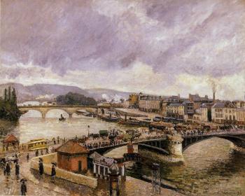 卡米耶 畢沙羅 The Boieldieu Bridge, Rouen, Rain Effect 卡米耶 畢沙羅 The Boieldieu Bridge, Rouen, Rain Effect